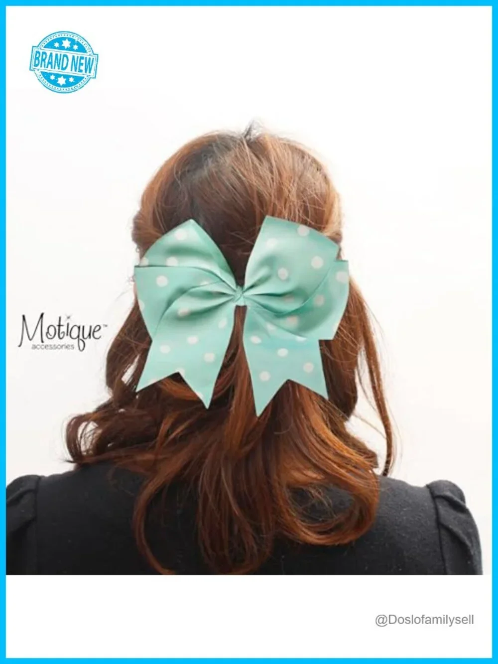 7.5 Inch Polka Dot Grosgrain Ribbon Hair Bow with Tails, Alligator Clip Hair